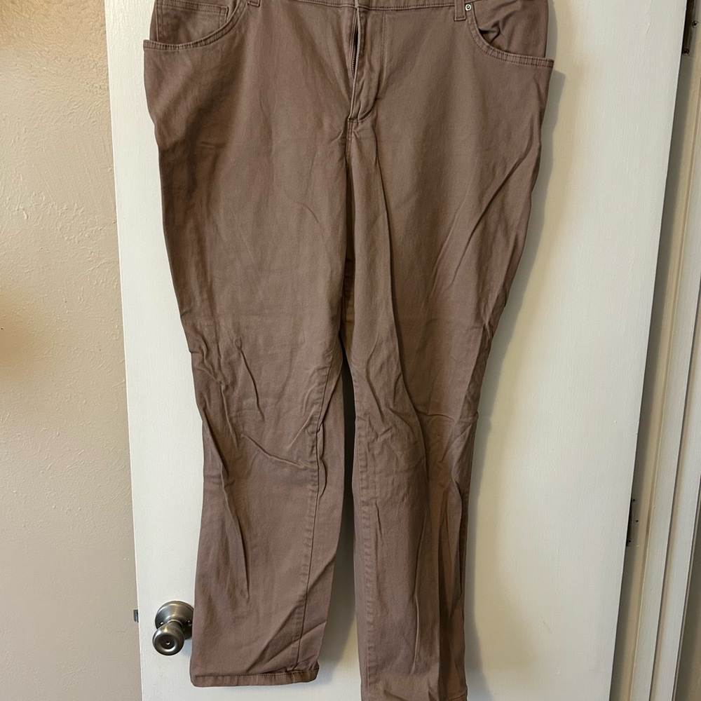Lee Women's Wide Leg Pants - Brown